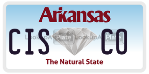 CISCO license plate in Arkansas