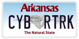 CYBRTRK  license plate in AR