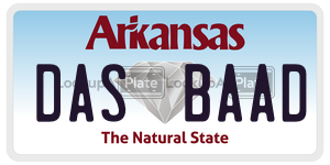 DASBAAD  license plate in AR