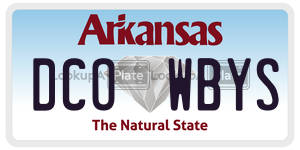 DCOWBYS  license plate in AR