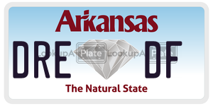 DREDF license plate in Arkansas
