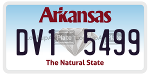 DV15499  license plate in AR