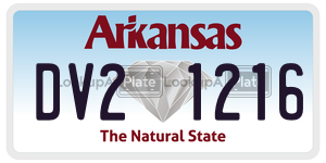 DV21216  license plate in AR