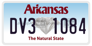 DV31084  license plate in AR