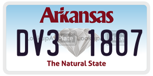 DV31807  license plate in AR
