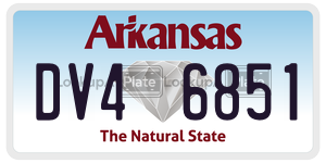 DV46851  license plate in AR