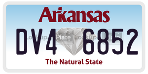 DV46852  license plate in AR