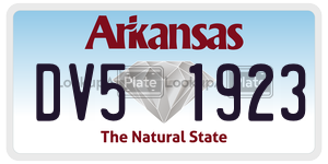 DV51923  license plate in AR