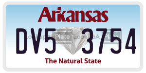 DV53754  license plate in AR