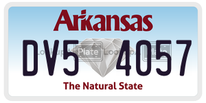 DV54057  license plate in AR