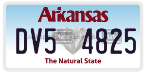 DV54825  license plate in AR