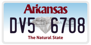 DV56708  license plate in AR