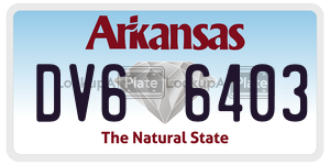 DV66403  license plate in AR