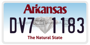 DV71183  license plate in AR