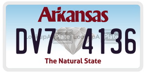 DV74136  license plate in AR