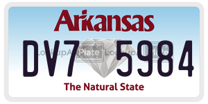 DV75984  license plate in AR