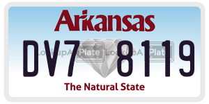 DV78119  license plate in AR