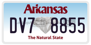 DV78855  license plate in AR