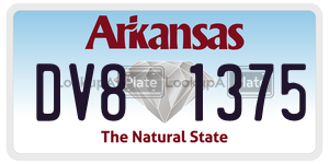 DV81375  license plate in AR