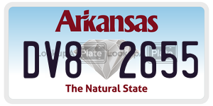 DV82655  license plate in AR