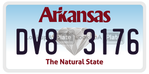 DV83176  license plate in AR
