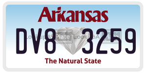 DV83259  license plate in AR
