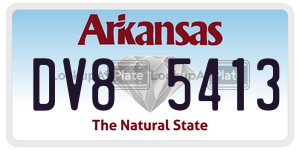 DV85413  license plate in AR