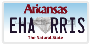 EHARRIS  license plate in AR