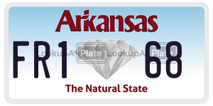 FR168  license plate in AR