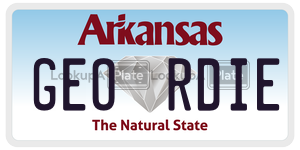 GEORDIE  license plate in AR