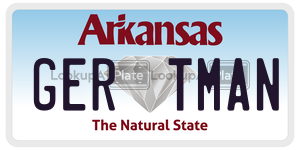 GERTMAN  license plate in AR