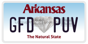 GFDPUV  license plate in AR