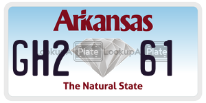GH261  license plate in AR