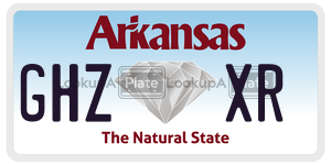 GHZXR  license plate in AR