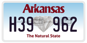H39962  license plate in AR