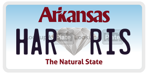 HARRIS  license plate in AR