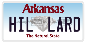 HILLARD  license plate in AR