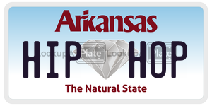 HIPHOP  license plate in AR