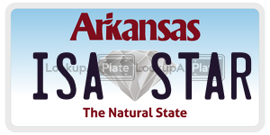 ISASTAR  license plate in AR