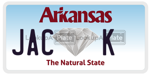 JACK license plate in Arkansas