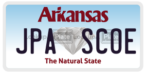 JPASCOE  license plate in AR