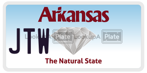 JTW license plate in Arkansas