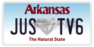 JUSTV6  license plate in AR
