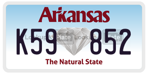 K59852  license plate in AR