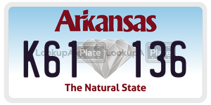K61136  license plate in AR