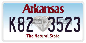 K823523  license plate in AR