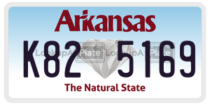 K825169  license plate in AR