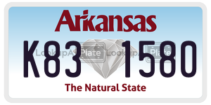 K831580  license plate in AR