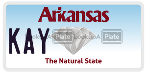 KAY  license plate in AR