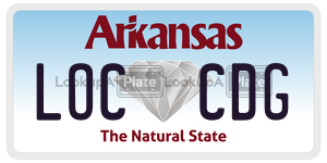 LOCCDG  license plate in AR